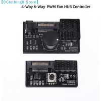 PWM Fan Speed Controller SATA DC Power On 4Pin Fan Governor NAS Server Fan Speed Regulator 4-Way 6-Way PWM Fan HUB 【AliS8】