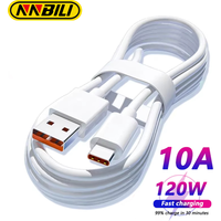 NNBILI 10A Type C Fast Charging Cable for Huawei Mate 60 Mobile Phone 120W USB-C Phone Data Cord for huawei Oneplus POCO