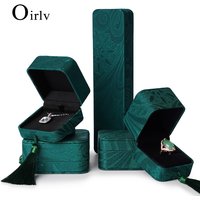 Oirlv Green Jewelry Box With Tassels Wedding Ring Box Chinese Style Earring Necklace Bracelet Jewelry Packing Box Jewelry Boxes