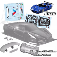 1/10 PC RC shell Enzo Classic Body 190mm Width With Lampshade Transparent shell body lampshade For 3RAICNG mst yokomo hpi hsp