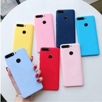 Pure Color Case for Huawei Y6 Prime 2018 Y5 Y6 Y7 Prime Y9 2018 P20 P9 P10 Mate 20 Lite Honor 10 9 Lite 7X 8X Soft Silicon Case