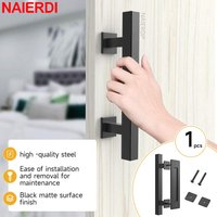 NAIERDI 12 Inch Stainless Steel Barn Door Handle Heavy Duty Pull & Flush Mount Wood Door Hardware,for Indoor Sliding Barn Gates