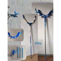 Wasteland War Ghost Zanaka Clicking Sound Fork Weapon Cosplay Prop Ear Decor C146 Anime Gaming Costume Accessories