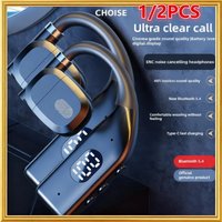 1-2 headset wireless Bluetooth 5.4 headset game sports headset HiFi stereo noise reduction transmission headset microphone