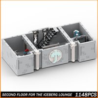 MOC Building Blocks Street View Series Second Floor for The Iceberg Lounge DIY Model Assemble Bricks Puzzle Toys Xmas Gifts