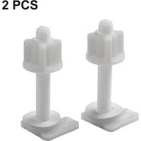 Plastic Toilet Seat Hinge Repair Bolts Fitting Screws Washers Kit Accessories Common Household Replacement