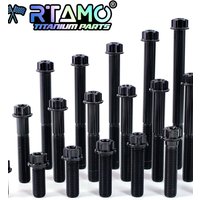 AliExpress RTAMO Gr5 Titanium Bolt M10X20/25/30/35/40/45/50/55/60/65/70/75/80/85/90/100/110/120 1.25Pitch Bike Motorcycle Modified Screw