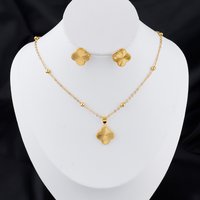 Romantic 2Pieces Jewelry Set Pendant Necklace Earrings Perfect for Women Brides Weddings Gifts and Girls' Birthdays