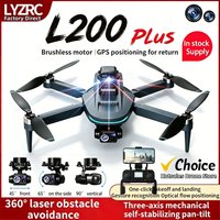 Nowy dron L200 Plus GPS z fabryki, profesjonalny, 4K HD, z podwójnym obiektywem, 3-osiowym gimbalem i funkcją 360. ° Laserowy quadcopter RC z bezszczotkowym silnikiem i funkcją unikania przeszkód
