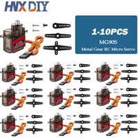 1-10PCS MG90S Micro Servo Motor Metal Gear Analog RC Servomotor 180 Degree For Mini Car Airplane Helicopter Arduino Robot