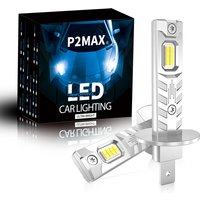 2PCS Ultra Bright H1 LED Headlight Bulbs Fog Lights 6000K Powerful Lamp for Car Headlights Plug and Play