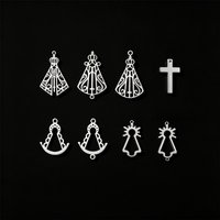5pcs/Lot Our Lady of the Pilar,El Rocio, Aparecida Charms Vigrin Mary Stainless Steel Pendants for DIY Necklace Bracelet