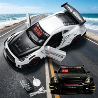 1Set Rechargeable LED Car Alarm Clock,Hypercar Model Desk Clock with Remote Control for Bedroom Office Decoration Gift