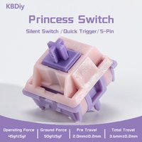 KBDiy Princess Silent Switches Keyboard 45gf Pre Lubed Creamy Switch Compatible With MX Keycaps for Gaming Mechanical Keyboard