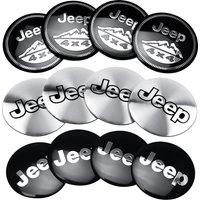 4pcs 56mm Car Wheel Center Hub Stickers Tire Cap Emblem Cover For JEEP Wrangler Grand Cherokee Renegade Compass Auto Accessories