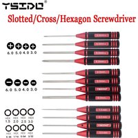 3/4/5/6mm Slotted/Cross Screwdriver 1/16 5/64 3/32 0.05/1.5/2/2.5/3mm Hexagon Screwdriver Tool for RC Model Helicopter Boat Cars