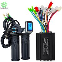 36V 48V 350W 18A FOC Sine Wave Brushless Motor Universal Controller LCD Display Throttle Kit for Electric Scooter Bicycle Repair