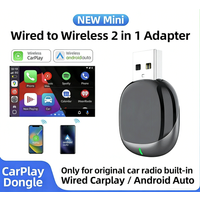 Wireless CarPlay Adapter for iPhone, Convert Wired to Wireless Apple CarPlay Adapter, Mini Size with Extension Cable USB & USB-C