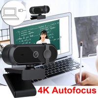 4K 2K Autofoucs Microphone Webcam 30fps Full HD for Gamer Live Video Calling Online Meeting Driver Free USB Plug Privacy Cover