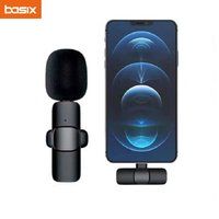 Wireless Lavalier microphone Mini Mic for iPhone Android Live Broadcast Gaming Phone audio video recording Wireless Portable Mic