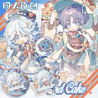 2025 Anime Genshin Impact Furina Wanderer Venti Candy Badge Pendant Instant Camera Laser Ticket Acrylic Stand Card Decoration