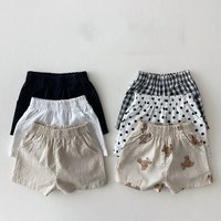 k21016 Childre Cloth Summer Baby Soft Casual Shorts Pants for Toddler Boys and Girls Kids Elastic Waistband Cute Trouser
