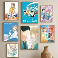 Anime Blue Box Poster HD Self-Adhesive Waterproof Wall Art Easy to Apply Multi-Scene Decor