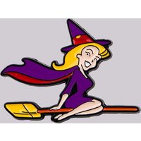 Funny Witch Enamel Pin Cartoon Brooch Pines Lapel Pins Badge on Backpack Clothing Accessories Fashion Jewelry Hloliday Gifts