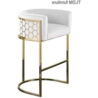 Luxury Bar Chair Simple Modern Bar Chair High Stool Home Backrest High Chair D
