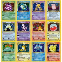 PKM Fossil/Base Set/Jungle Foil PROXY Cards Charizard Pikachu Alakazam Game Collection Cards Game Toys