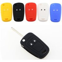 Key Case for Chevrolet Cruze Epica Camaro Impala Aveo Malibu Sail Orlando Trax Spark Silicone Key Cover Shell Protector