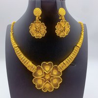 Brazilian Bridal 24k Gold Plated Jewelry Set For Women Wedding Necklace Earrings Pendant Dubai Nigerian African Jewellery Sets