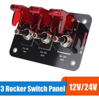 Panneau d'interrupteur à bascule 24V 12V, bouton de démarrage de voiture de course, démarreur d'allumage, bascule de fusible 20A, accessoires pour bateau, camion, remorque RV