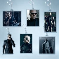 Keychain for RE Requiem Albert Wesker Acrylic Anime Resident Evil Cartoon DIY Game Collection Toys for Friend Birthday Fan Gifts