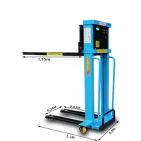 1,6 M 500/1000 KG Haushalt Elektrische Hebe Fernbedienung Gabelstapler Tragbare Stapler Hand Antrieb Gabelstapler Angepasst