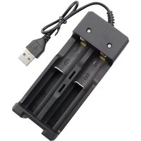 Dual 18650 Battery Charger Black 1 2 Slots For 18650 Lithium Battery 42V Rechargeable Charger For Laser Flashlight Device