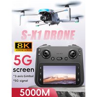 S-X1 High-end GPS Drone Professional 8K Camera With Screen 10KM Digital Image Transmission 3-axis Gimbal Brushless RC Quadcopter