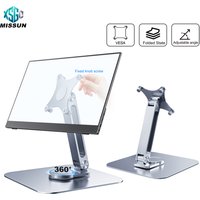 HOWENS 360 °Rotation Portable Monitor Stand Arm Aluminum Alloy Desktop VESA 75x75 for M4 Screws 5KG Load Capacity Ultra Stable