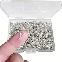 300PCS Small Screw Eye Pins,10 x 5mm Eye pins Hooks,Mini Screw Eye Pin Peg for Arts & Crafts Projects, for DIY Jewelry Making