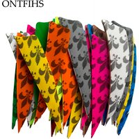 24Pcs ONTFIHS 3Inch Hunting Arrow Feathers Shield Cut Fletches Turkey Feathers Fletching -Special Pattern