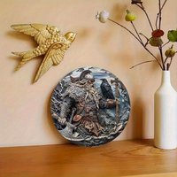 2D One Piece Viking Warrior and Raven Wooden Sign Nostalgia Collection Wall Art Ideal Gift for Home and Office Decoration