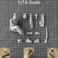 1/16 Scale DieCast Resin Figure Model Kit WWII Tank Armored Soldier Unassembled and Unpainted