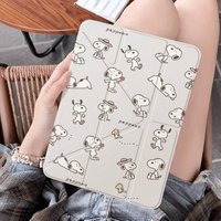 Y Fold Simple Snoopy Case For iPad Air 11 Case 10th 11th A16 9th Cover iPad Pro 11 4 5 10.9in 12.9 M2 M3 M4 Mini 7 Pencil Holder