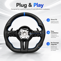 Flat Bottom Steering Wheel For BMW F30 F31 F34 F36 F20 F21 F22 F25 F26 F15 F10 F01 F02 F06 F11 F80 M3 F82 M4 F90 M5 E90 E70 E84