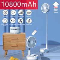 P10 10800mAh Folding Portable Fan USB Remote Control Air Cooler Silent Rechargeable Wireless Floor Standing Fan for Camping Desk image 4