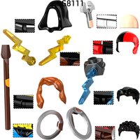 The PG8111 Weapons Pants Hair Parts Action Figures Wings Wrench Cloak Spear Model Blocks MOC Bricks Set Gifts Toys