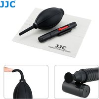 JJC – Kit de nettoyage d'appareil photo professionnel, lentille DSLR, pointe en carbone, stylo de nettoyage, souffleur de poussière d'air, tissu en Fiber pour capteur Canon Nikon Sony