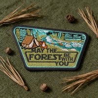 1PC May Forest Be With You Embroidered Patch Nature Inspiring Iron On Patches Badge DIY Gift Applique For Clothes Trucker Hat