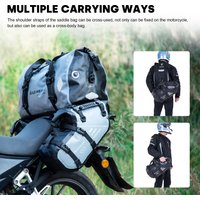 Motorcycle Bag 100% Waterproof 24L/36L/50L Large Capacity 2 Pcs Motorcycle Saddle Side Bag Universal Fit Motorcycle Pannier Bag