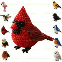 DIY Bird Beading Kit – Tiny 3D Beaded Animal DIY Kit, Cute Bead Craft Animal Set with Colorful Beads and Instructions 2026